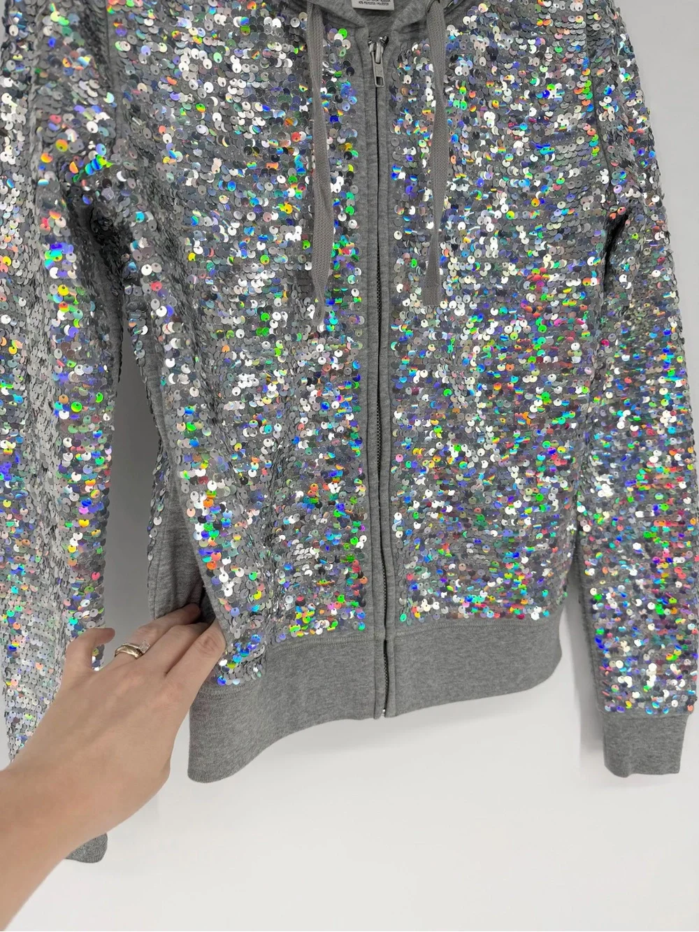 Pink Victorias Secret Sequin Hoodie Fashion Show 2013 - Picture 3 of 14